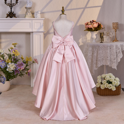 Satin Bow Sleeveless Maxi Dresses - image 30