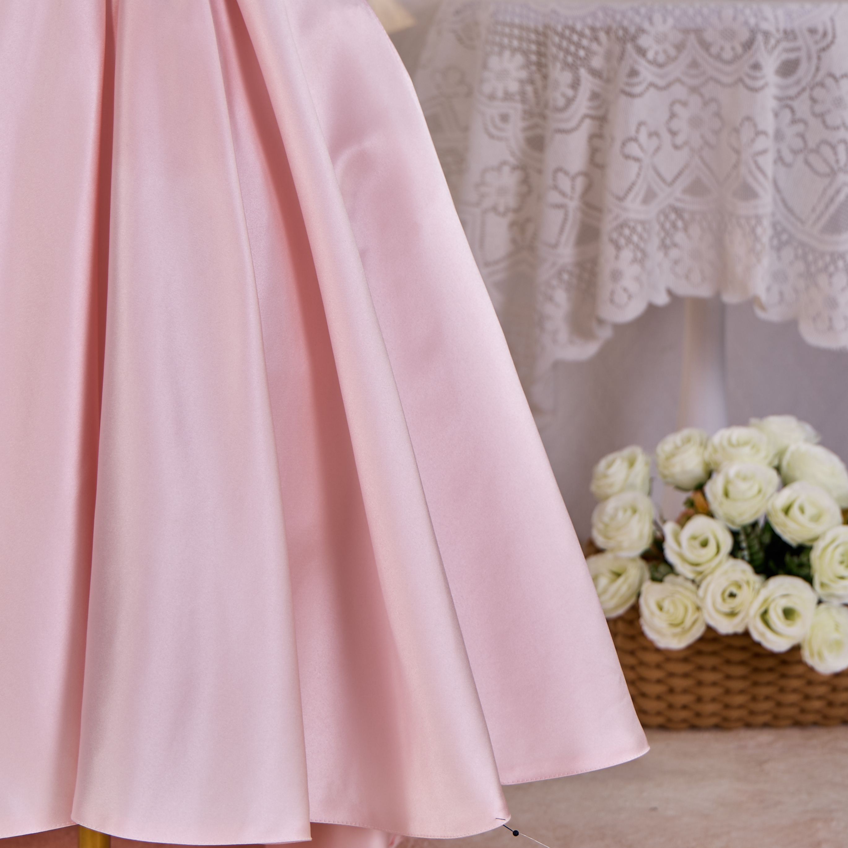 Satin Bow Sleeveless Maxi Dresses - image 36