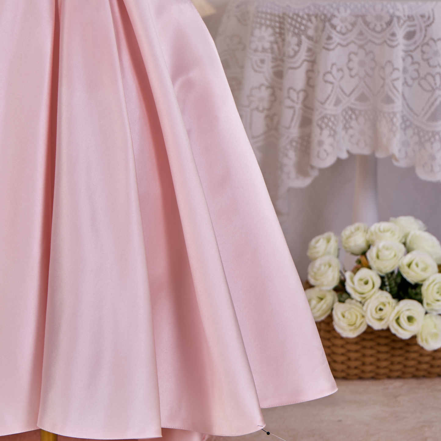 Satin Bow Sleeveless Maxi Dresses - image 36