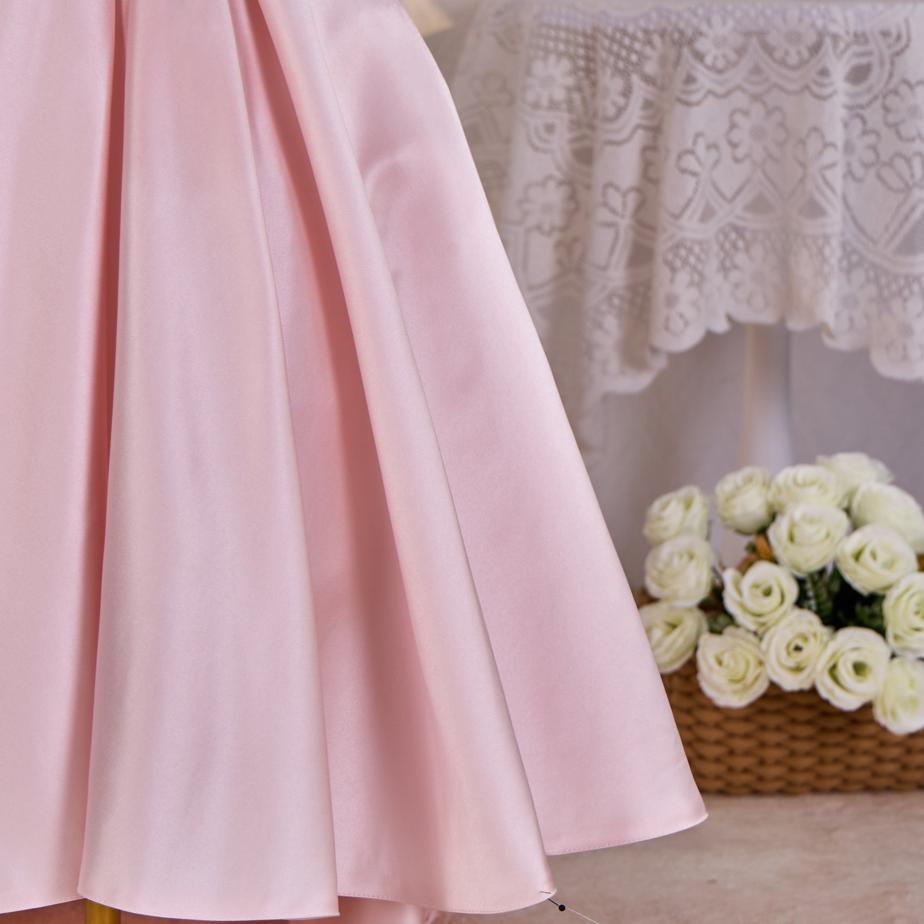 Satin Bow Sleeveless Maxi Dresses - image 36