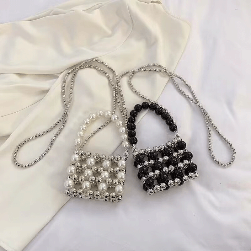 Solid With Pearls Bags - Black Small - 4-16Y - image 2