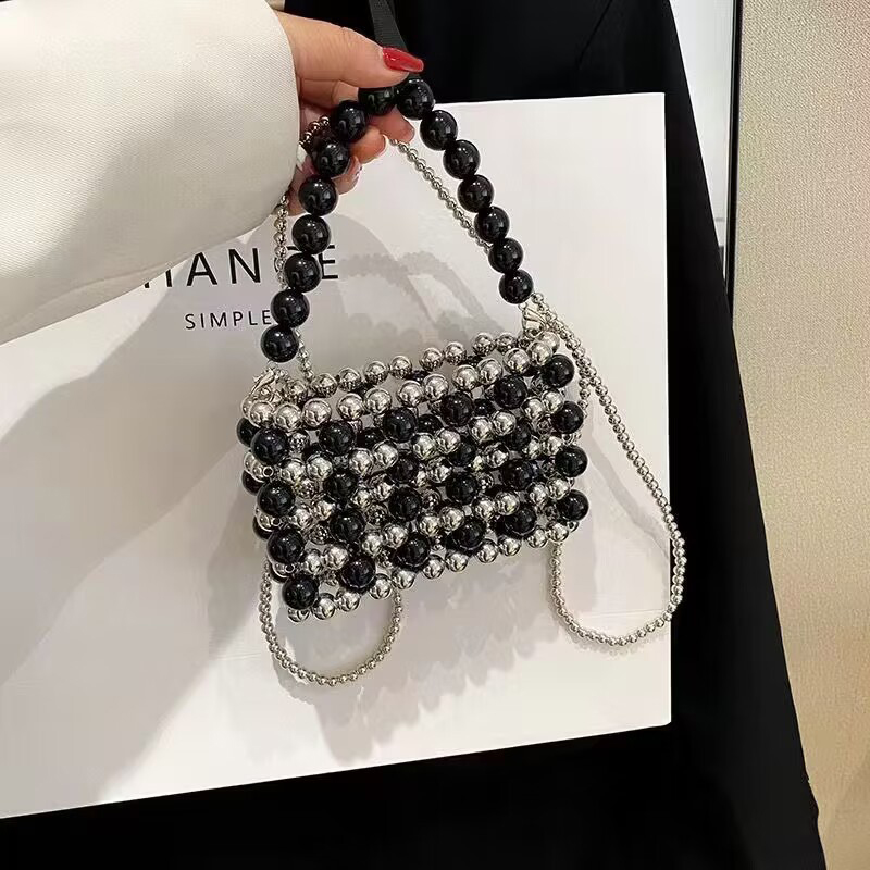 Solid With Pearls Bags - Black Large - 4-16Y - image 3