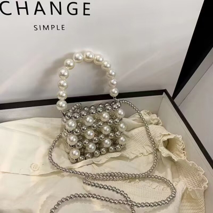 Solid With Pearls Bags - White Small - 4-16Y - image 4