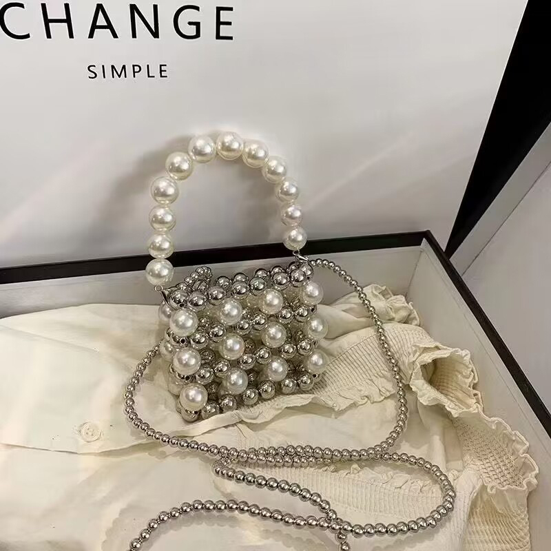 Solid With Pearls Bags - White Small - 4-16Y - image 4