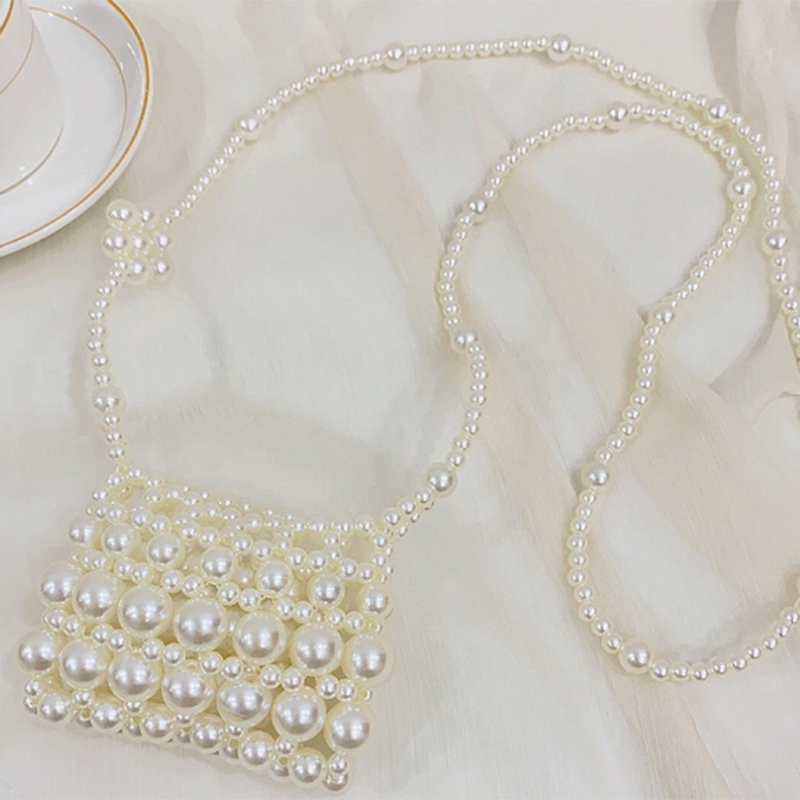 Solid With Pearls Bags - Square Shaped Crossbody Bag 100cm - 0-16Y - image 5
