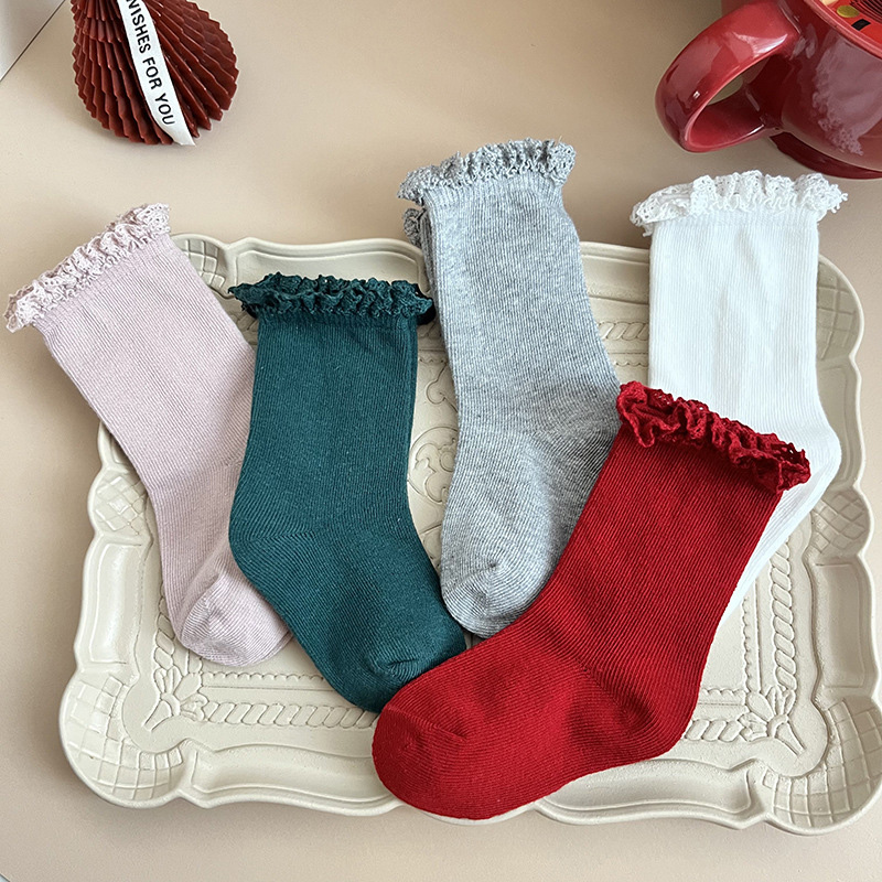 Solid Braided Design Socks - image 1