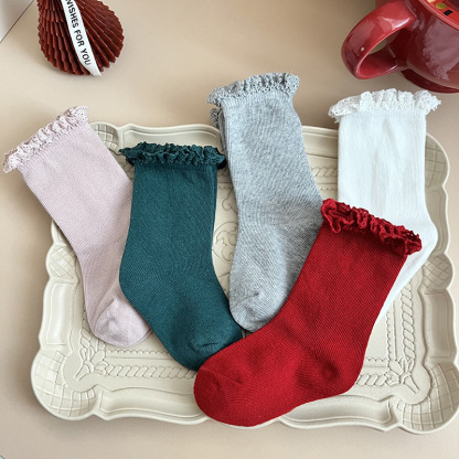 Solid Braided Design Socks - image 1