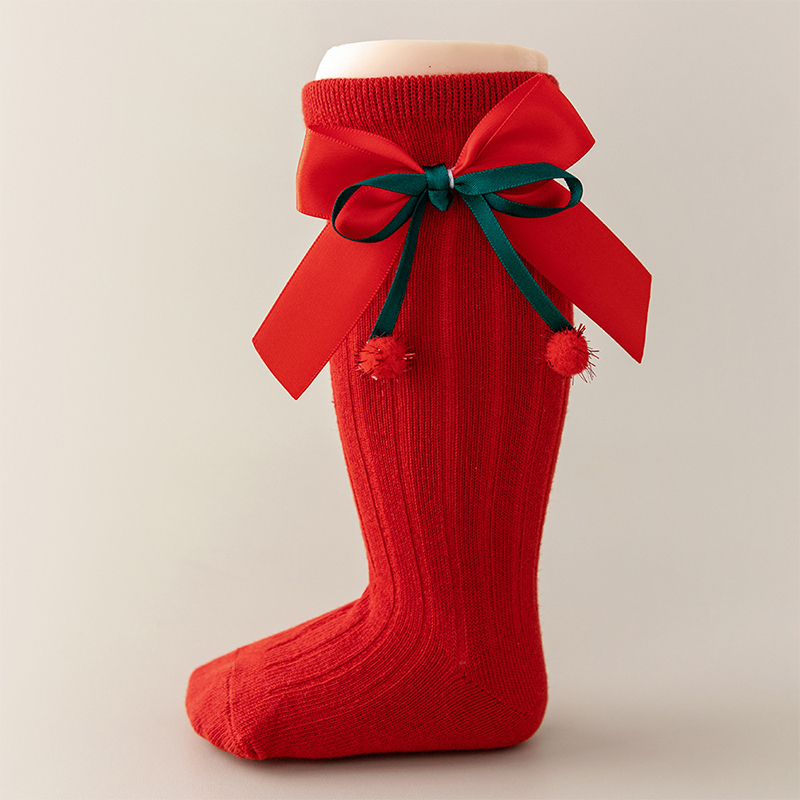 Solid With Bow Socks - image 8