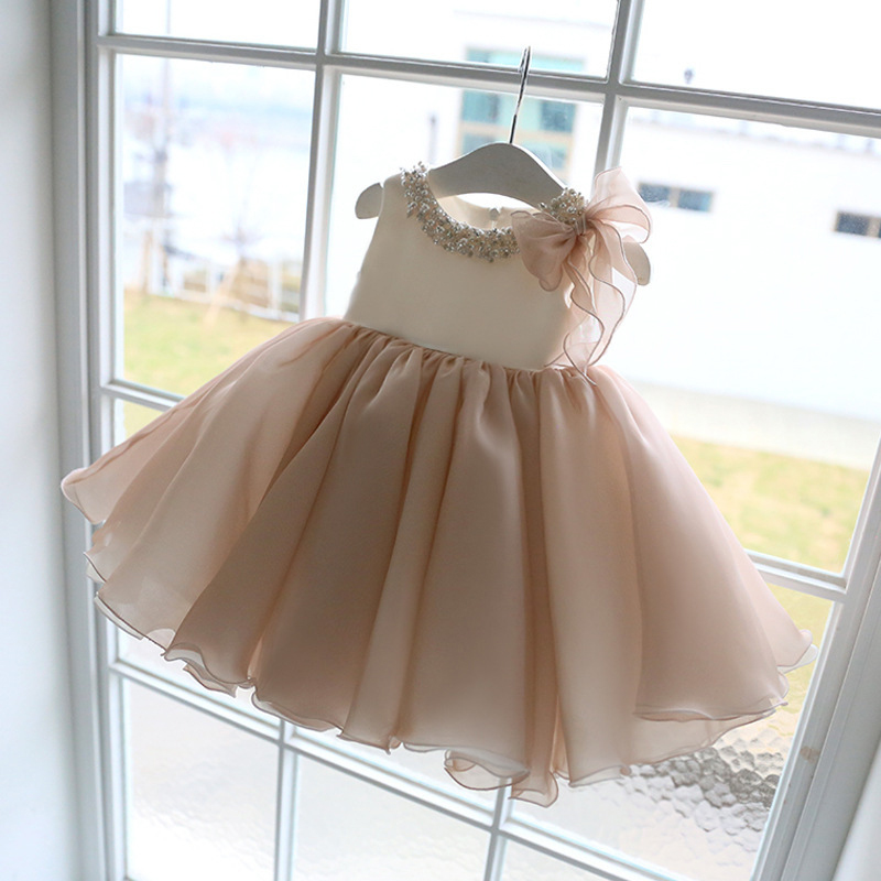 Organza Pearl Bow Sleeveless Midi Dresses - image 3