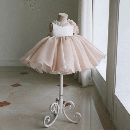Organza Pearl Bow Sleeveless Midi Dresses - image 2