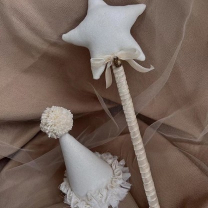 Solid With Embroidery Hairband - Cream Lace - 0-3Y - image 10