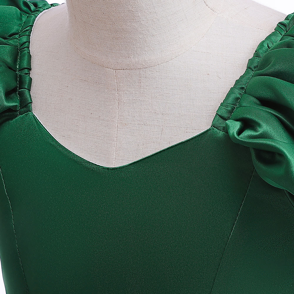 Satin Bow Long Sleeve Midi Dresses - image 19