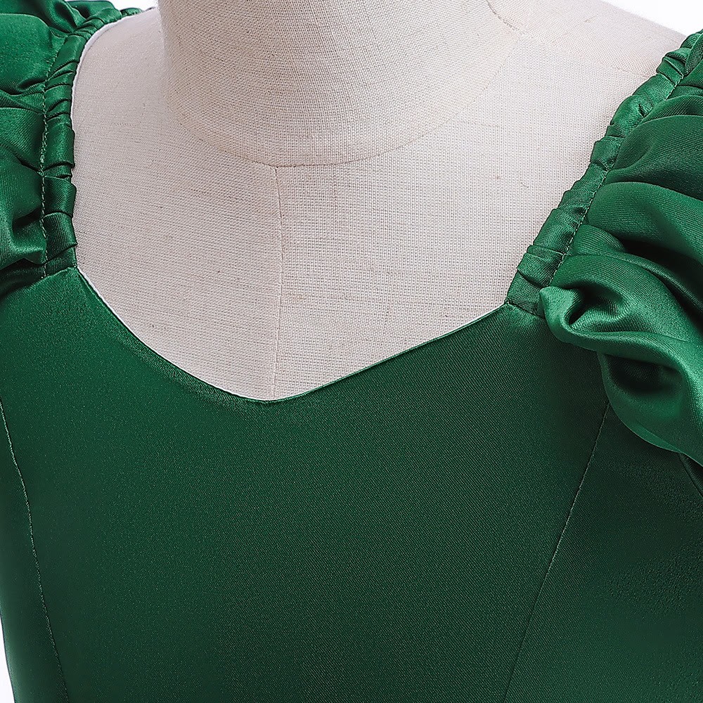 Satin Bow Long Sleeve Midi Dresses - image 19