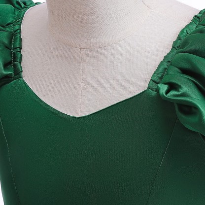 Satin Bow Long Sleeve Midi Dresses - image 19