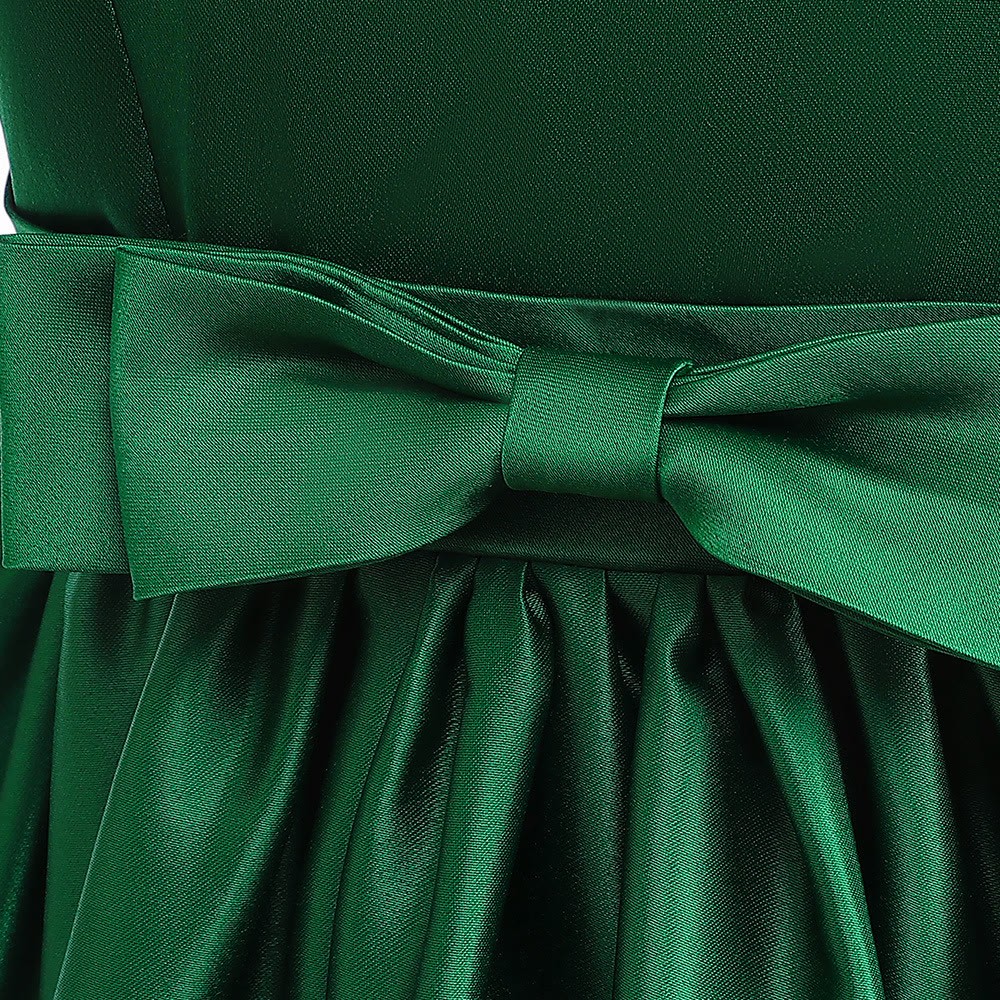 Satin Bow Long Sleeve Midi Dresses - image 20