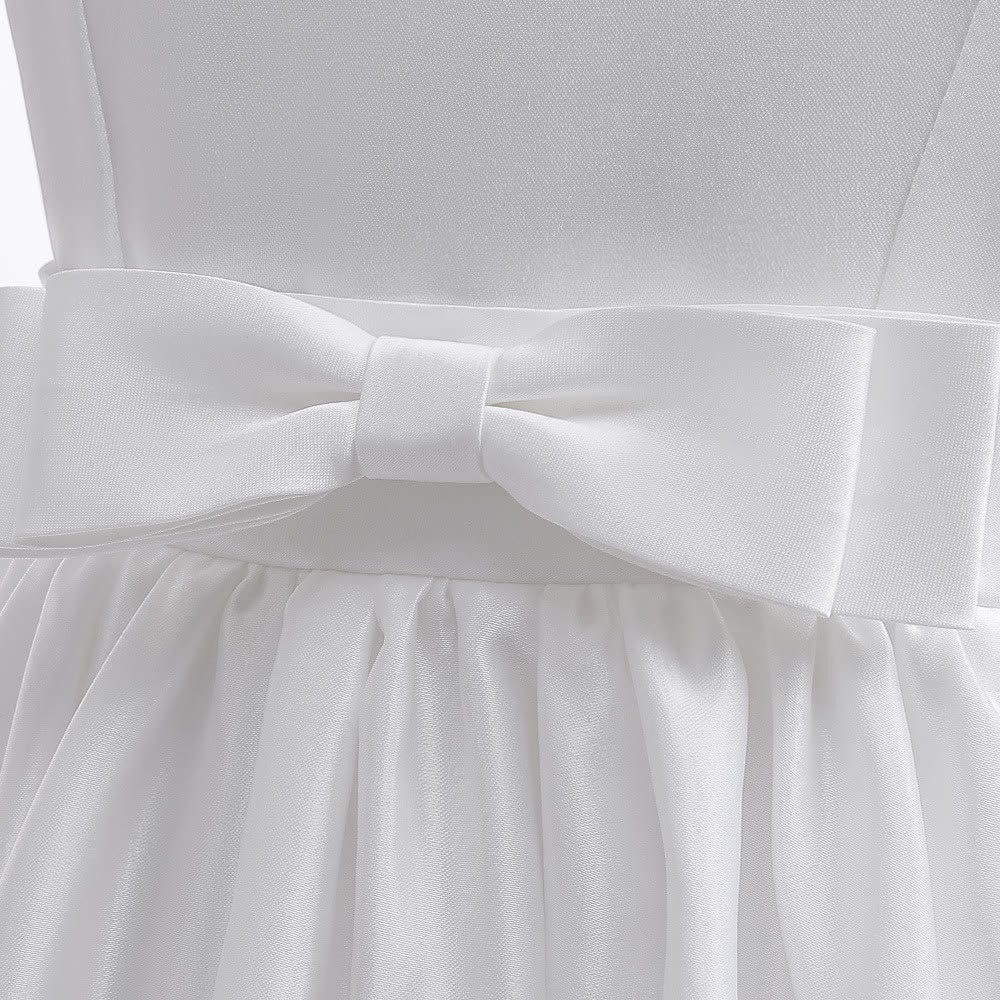 Satin Bow Long Sleeve Midi Dresses - image 26