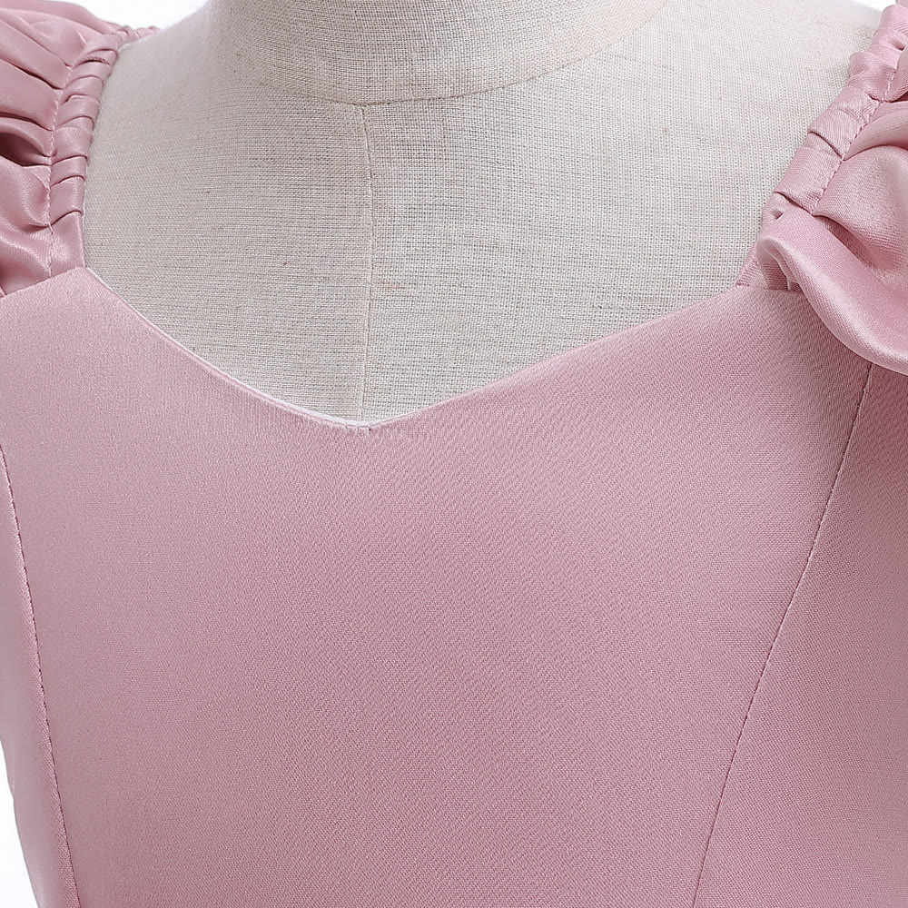 Satin Bow Long Sleeve Midi Dresses - image 30