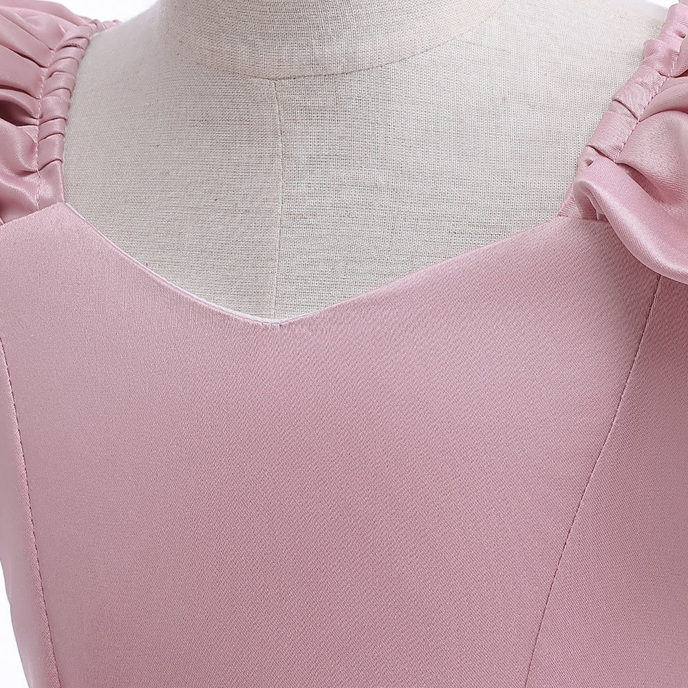 Satin Bow Long Sleeve Midi Dresses - image 30