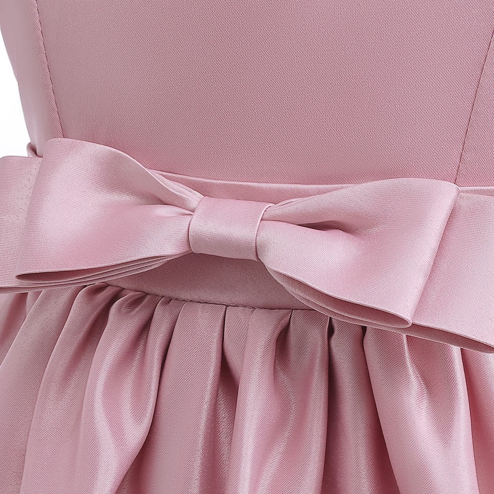 Satin Bow Long Sleeve Midi Dresses - image 31