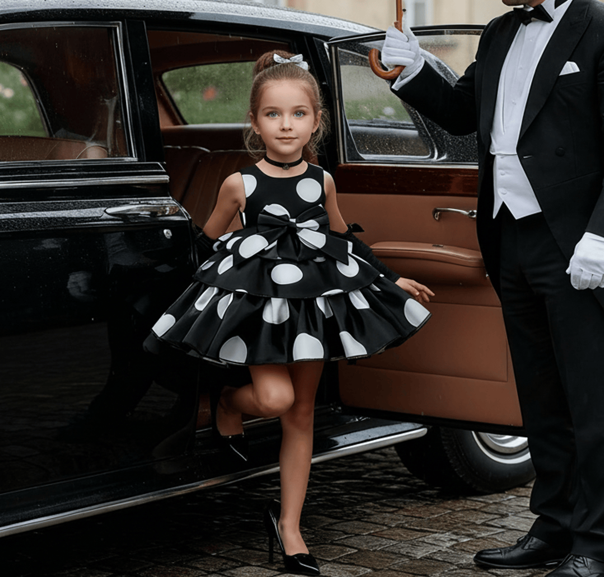 Satin Bow Sleeveless Midi Dresses - image 1