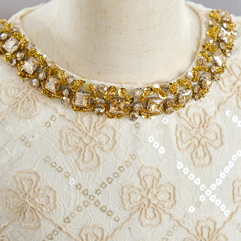 Glitter Folds Long Sleeve Midi Two-piece Set&tops - image 11