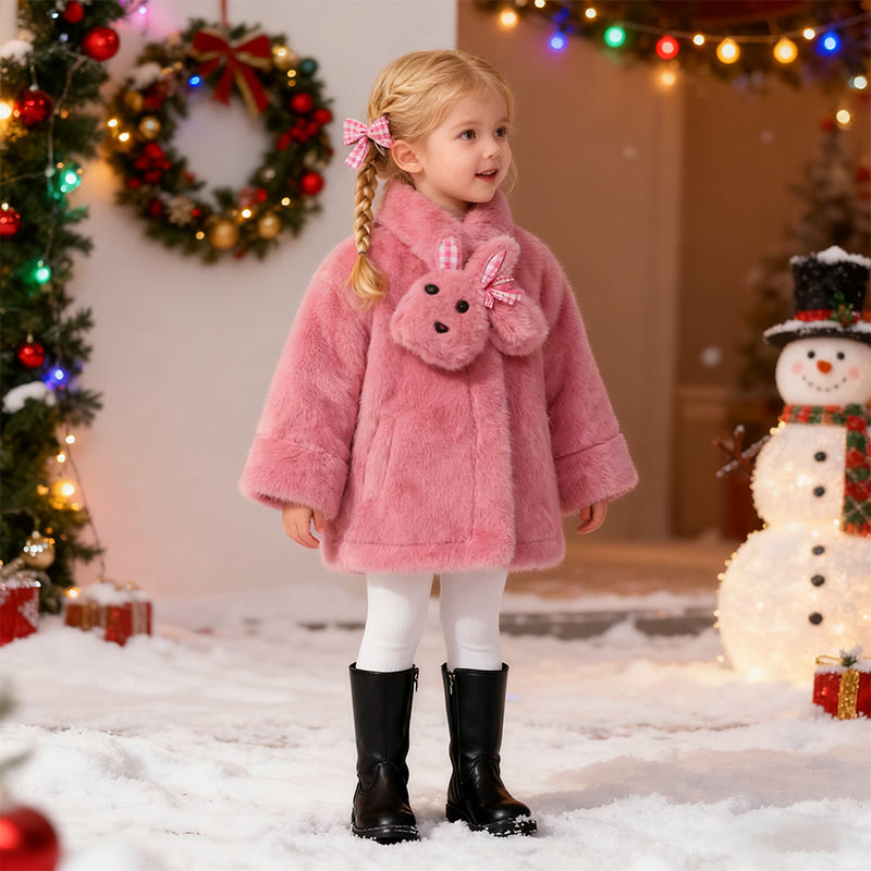 Faux Fur Fur Collar Long Sleeve Regular Outerwears - image 2