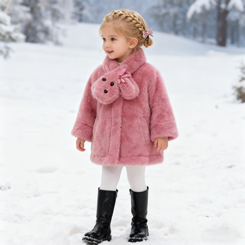 Faux Fur Fur Collar Long Sleeve Regular Outerwears - image 4