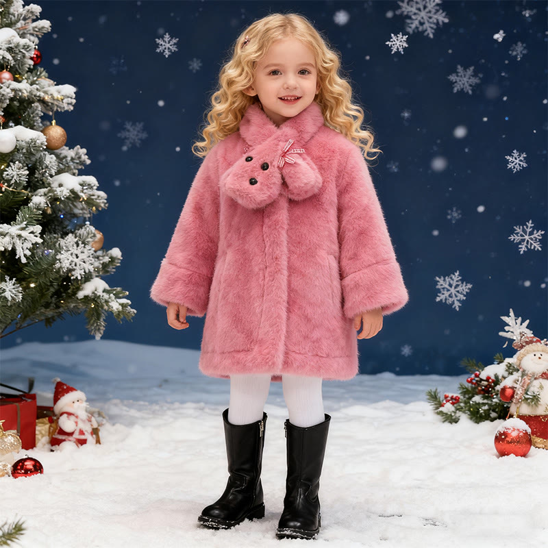 Faux Fur Fur Collar Long Sleeve Regular Outerwears - image 3