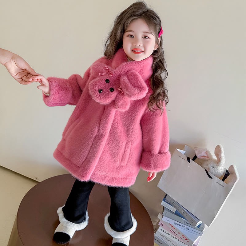 Faux Fur Fur Collar Long Sleeve Regular Outerwears - image 8