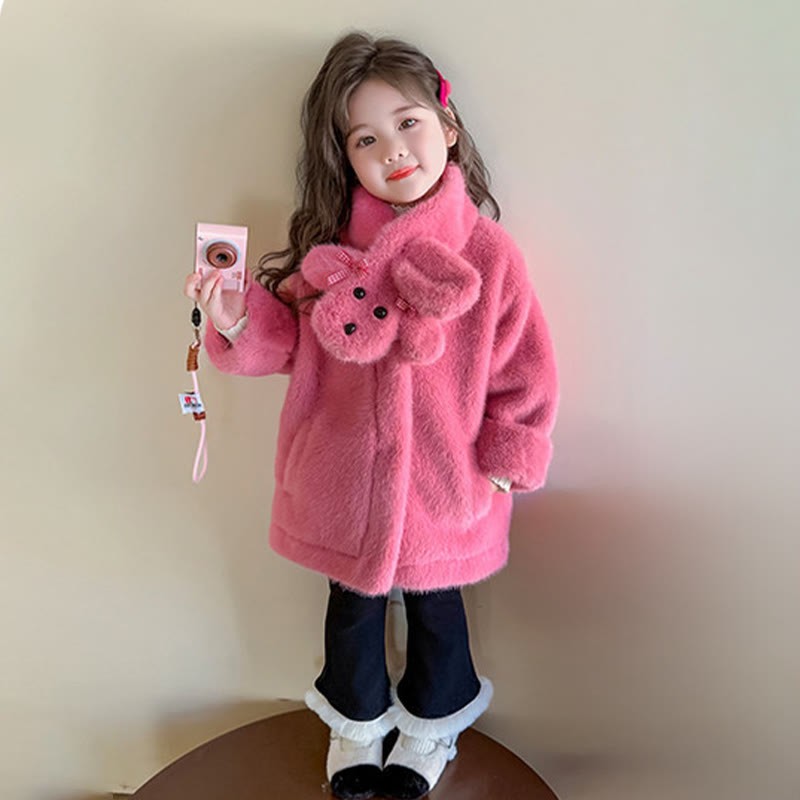 Faux Fur Fur Collar Long Sleeve Regular Outerwears - image 7