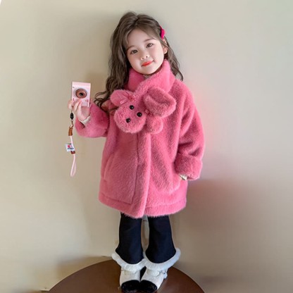 Faux Fur Fur Collar Long Sleeve Regular Outerwears - image 7