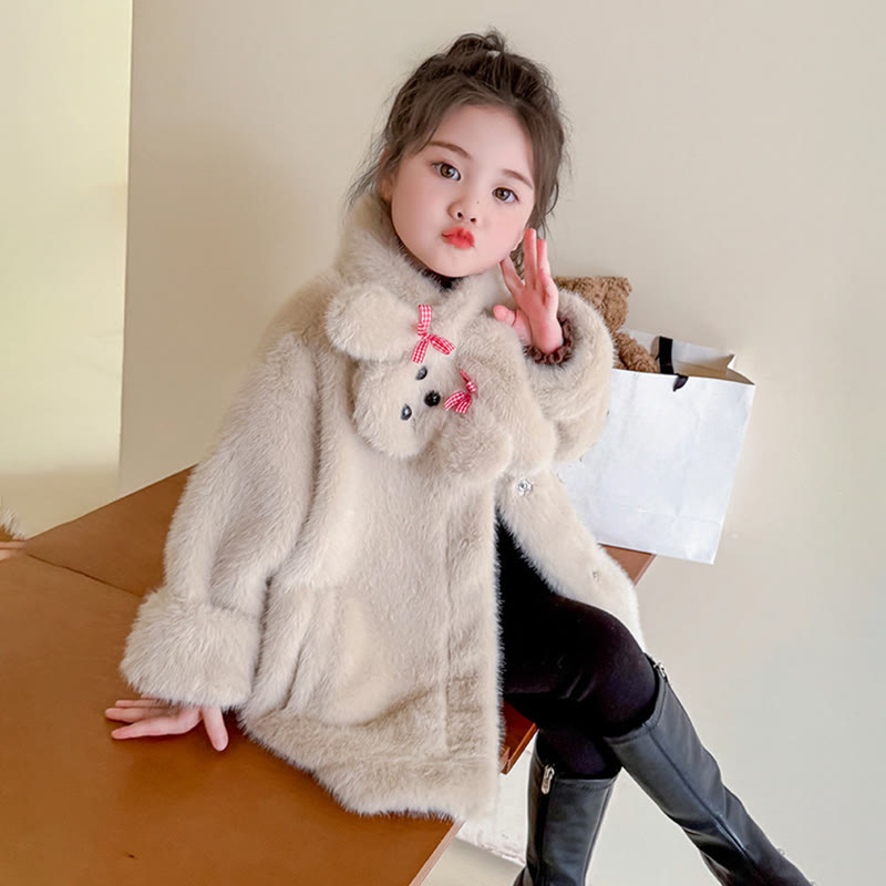 Faux Fur Fur Collar Long Sleeve Regular Outerwears - image 18
