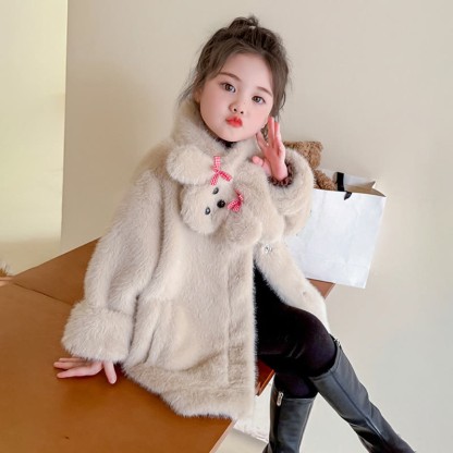 Faux Fur Fur Collar Long Sleeve Regular Outerwears - image 18