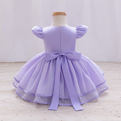 Organza Rosette Cap Sleeve Midi Dresses - image 22