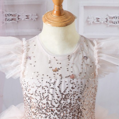 [Archive Sale] Glitter Split Joint Cap Sleeve Midi Dresses - image 3