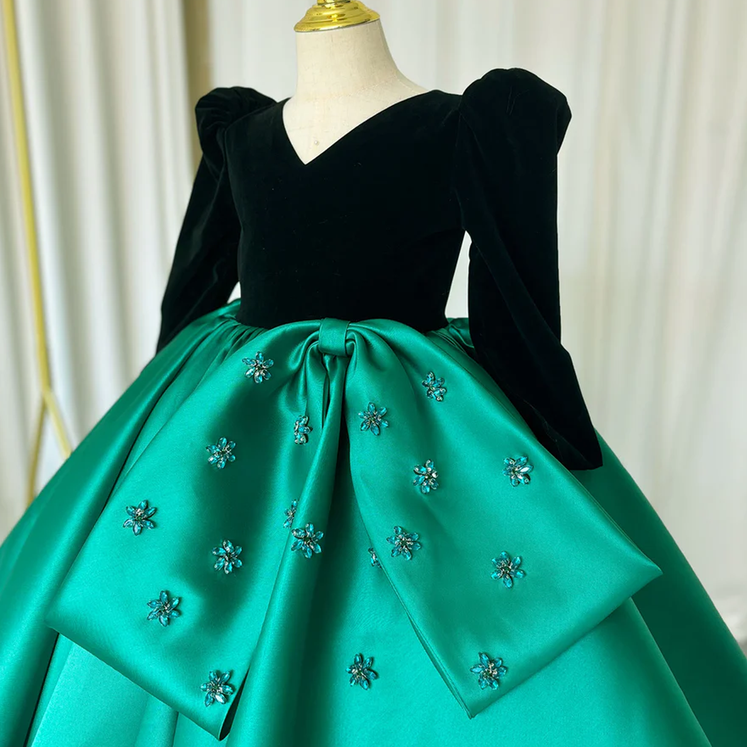 Satin Split Joint Long Sleeve Maxi Dresses - image 5