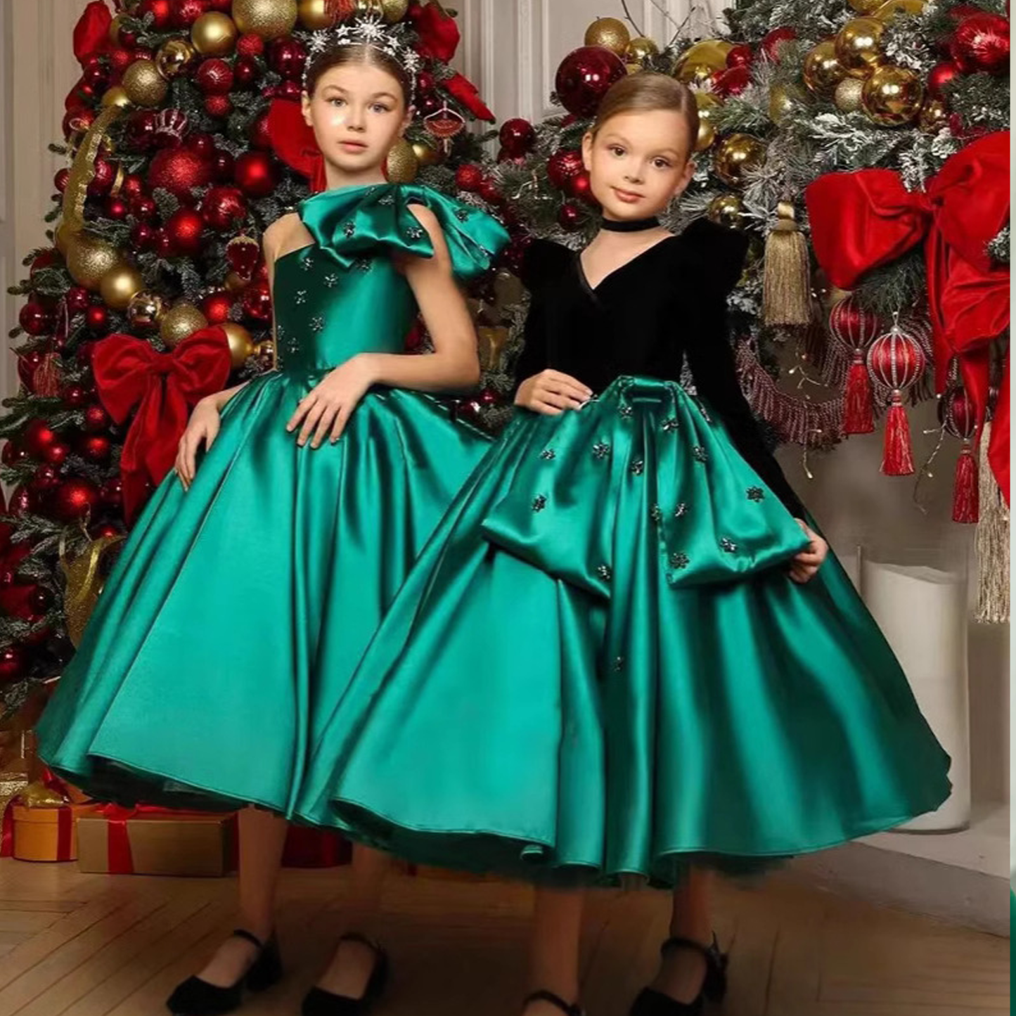 Satin Split Joint Long Sleeve Maxi Dresses - image 2