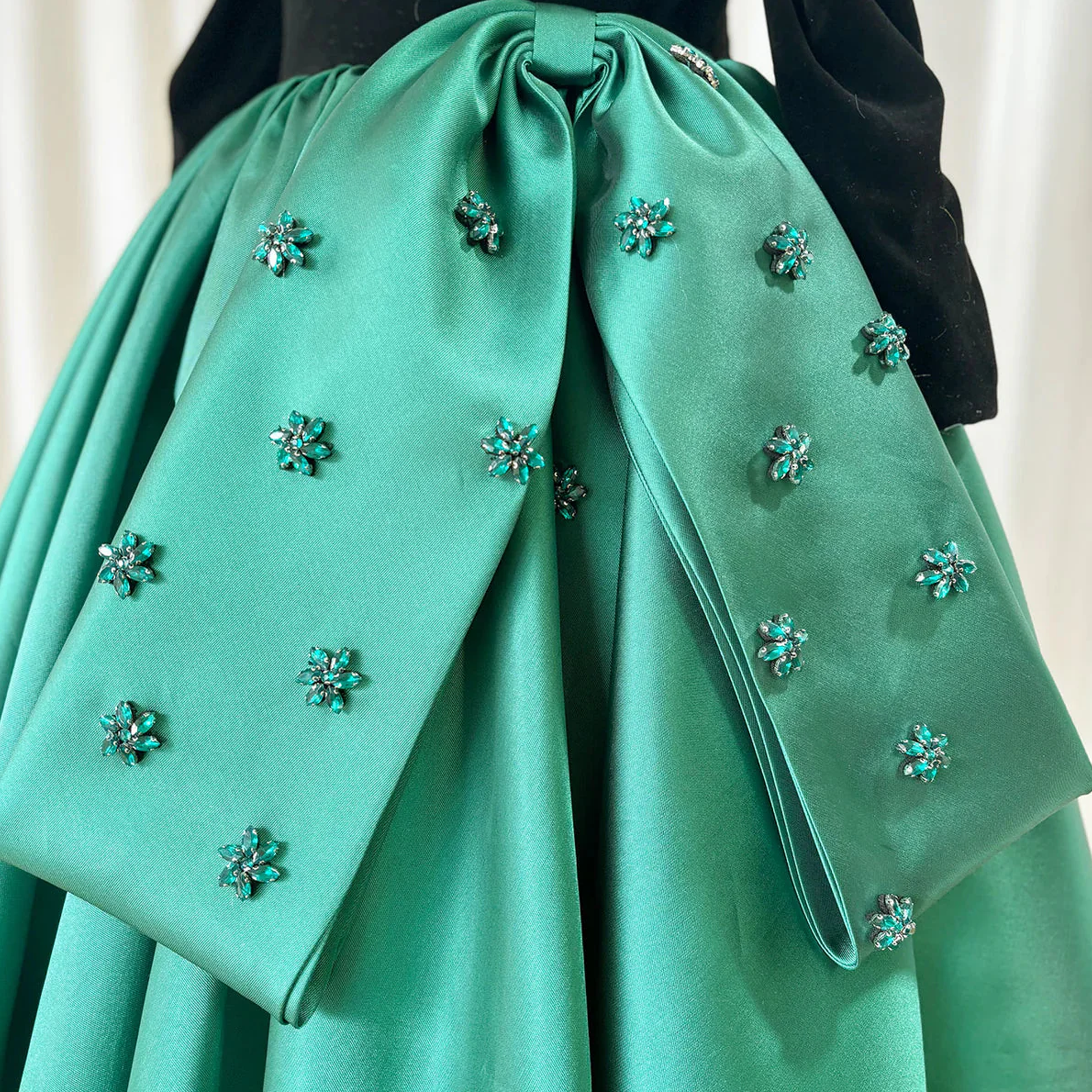 Satin Split Joint Long Sleeve Maxi Dresses - image 6