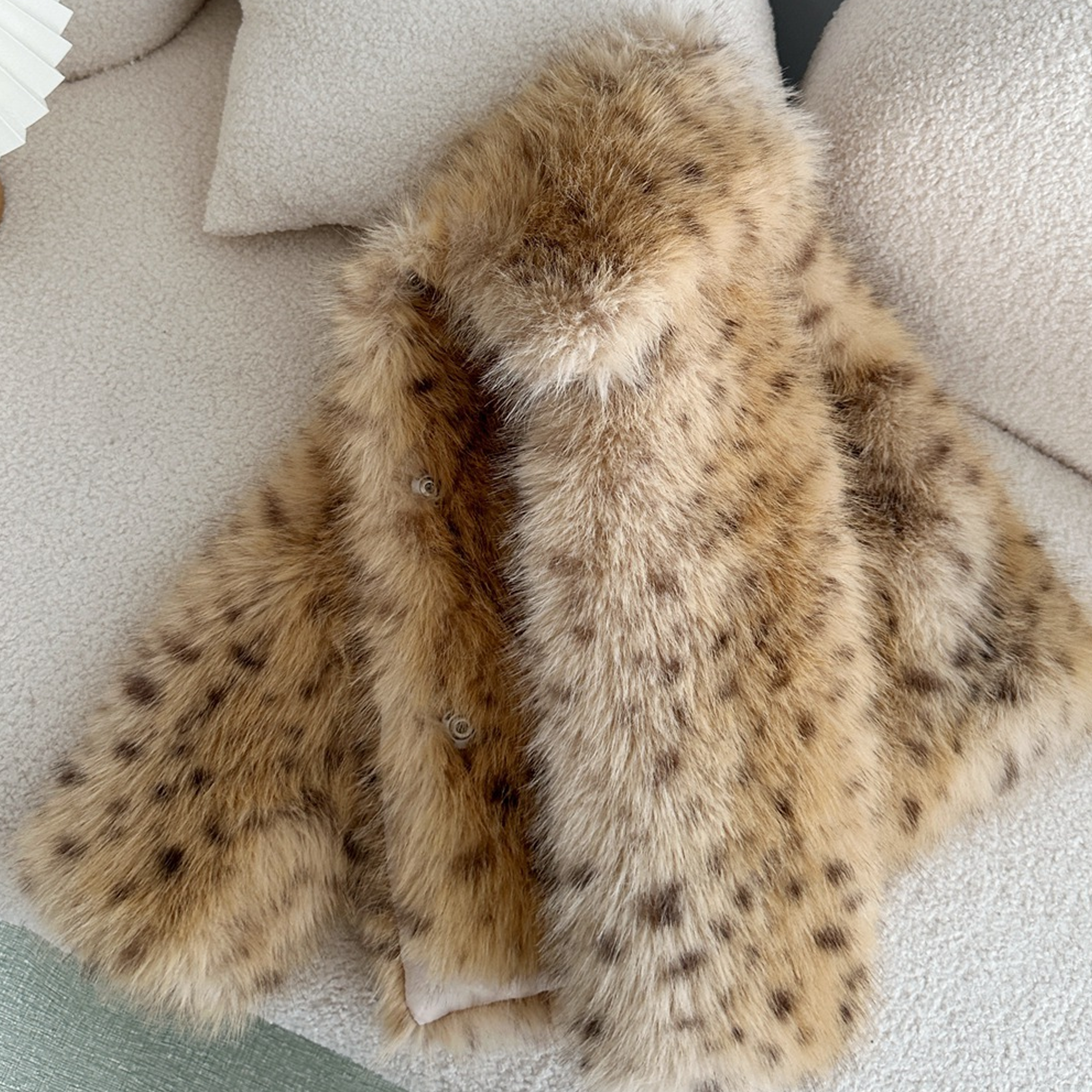 Faux Fur Collar Long Sleeve Regular Outerwears - image 6