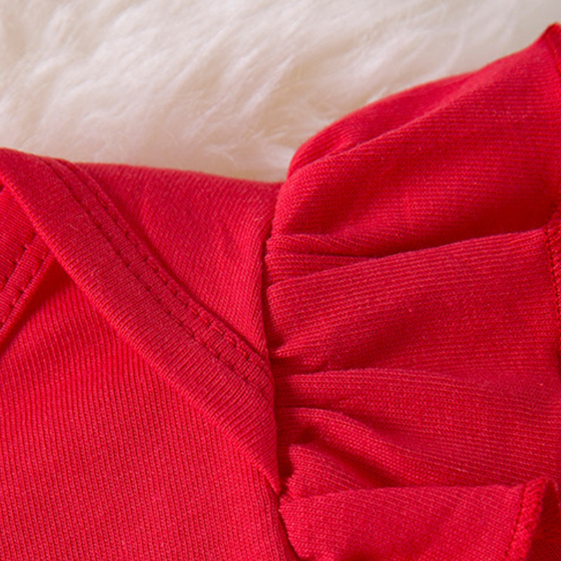 Mesh  Bow Printing Long Sleeve Regular Two-piece Set - image 4