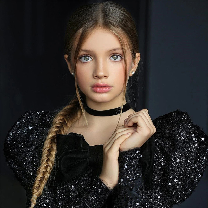 Glitter Bow Sequins Long Sleeve Regular Dresses - image 2