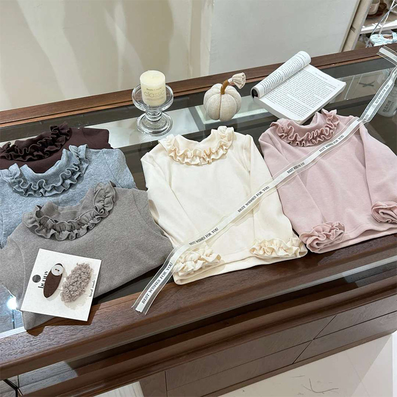 Cotton Flouncing Long Sleeve Regular Tops - image 8