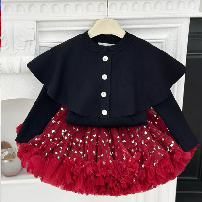 [Archive Sale] Knitting Long Sleeve Regular Outerwear - Black Outerwear - 1-2Y - image 1