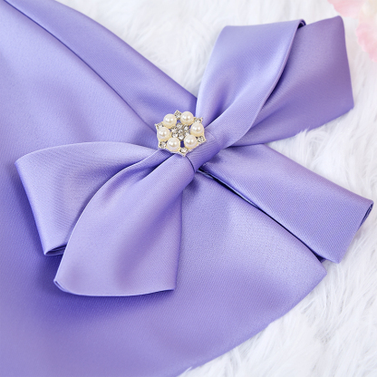 Satin Imitation Pearls Sleeveless Regular Dresses - image 15