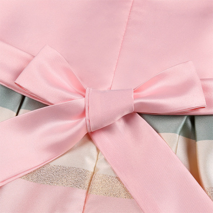 Satin Bow Cap Sleeve Regular Dresses - image 8