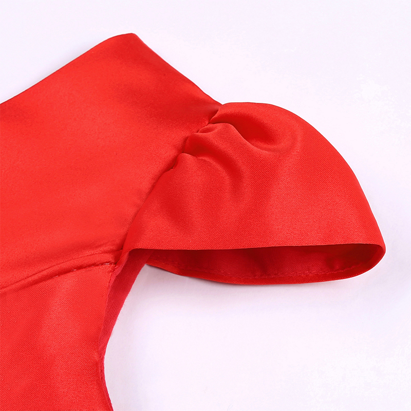 Satin Bow Cap Sleeve Regular Dresses - image 15