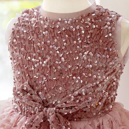 Glitter Bow Sleeveless Midi Dresses - image 4