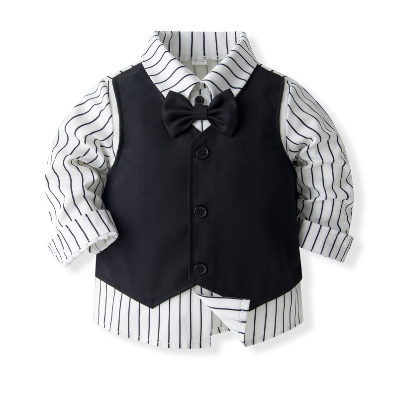 [Archive Sale] Cotton Bow Long Sleeve Regular 3-piece Formal Suit - image 4