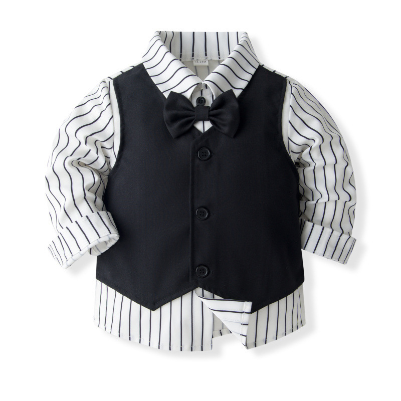 [Archive Sale] Cotton Bow Long Sleeve Regular 3-piece Formal Suit - image 4