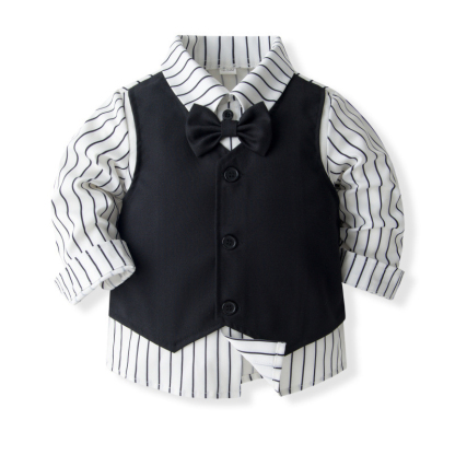 [Archive Sale] Cotton Bow Long Sleeve Regular 3-piece Formal Suit - image 4